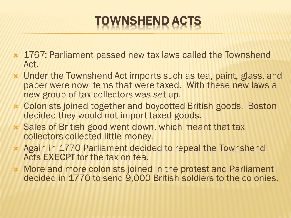 Talk:Townshend Acts